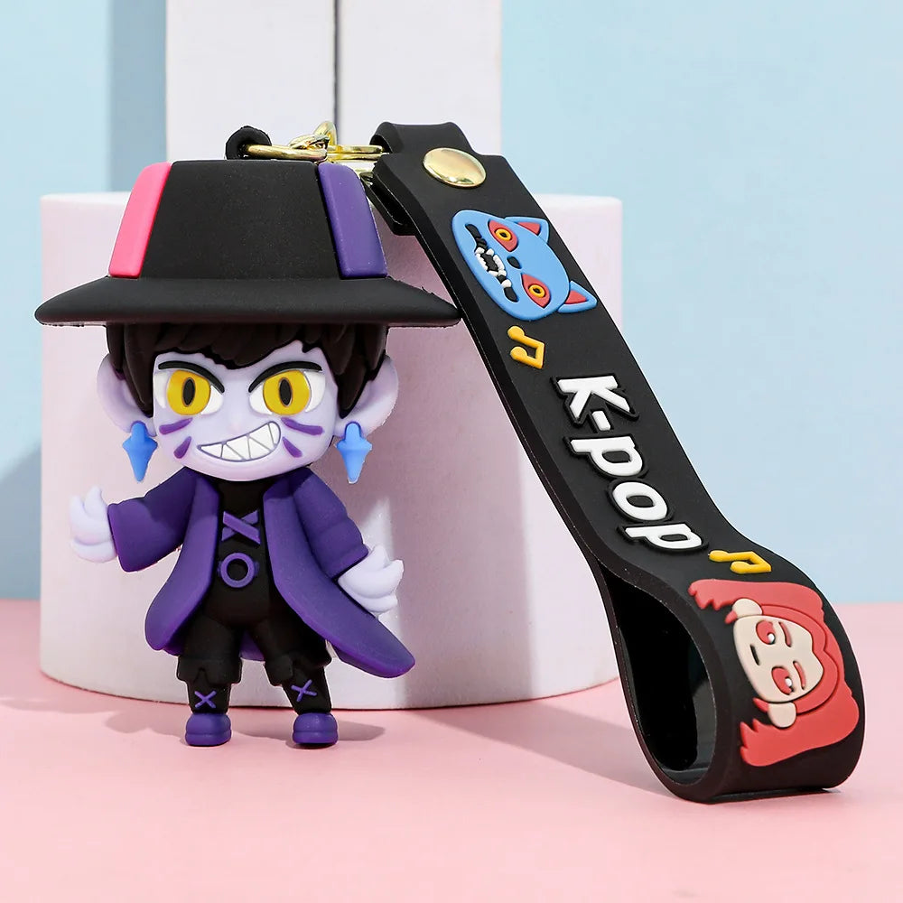 New K-POP Demon Hunting 6th Generation Girl Group Keychain Pendant Cartoon Anime High-Value Bag Accessories Holiday Gifts