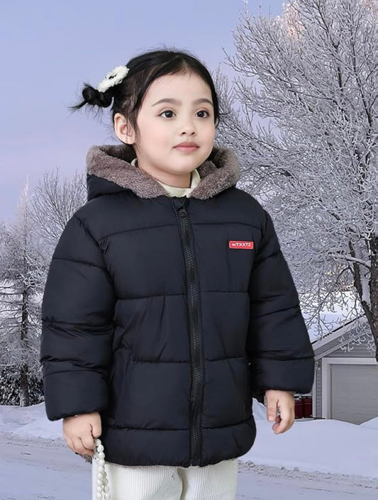 Boys Girls Thick Jackets Winter Kids Padded Fleece Warm Coats Children Hooded Cotton Outerwear Kids Clothes Cashmere Snowsuit