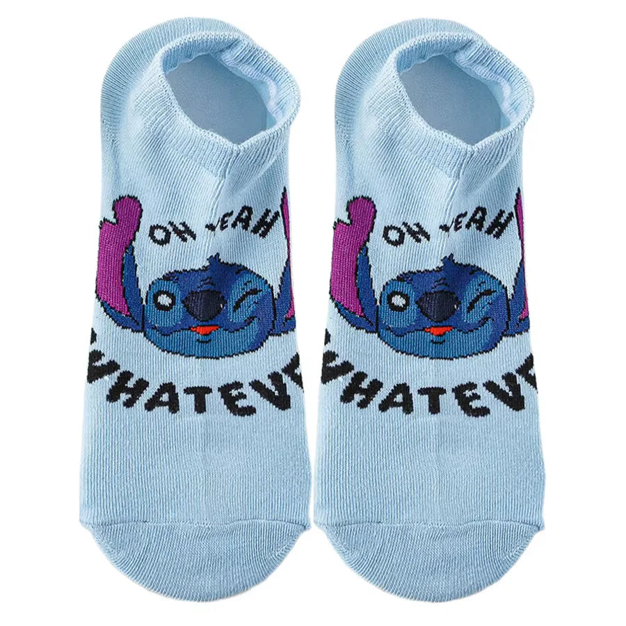 Disney 10Pairs socks Cartoon Anime Socks Fashion Novelty short boat Socks