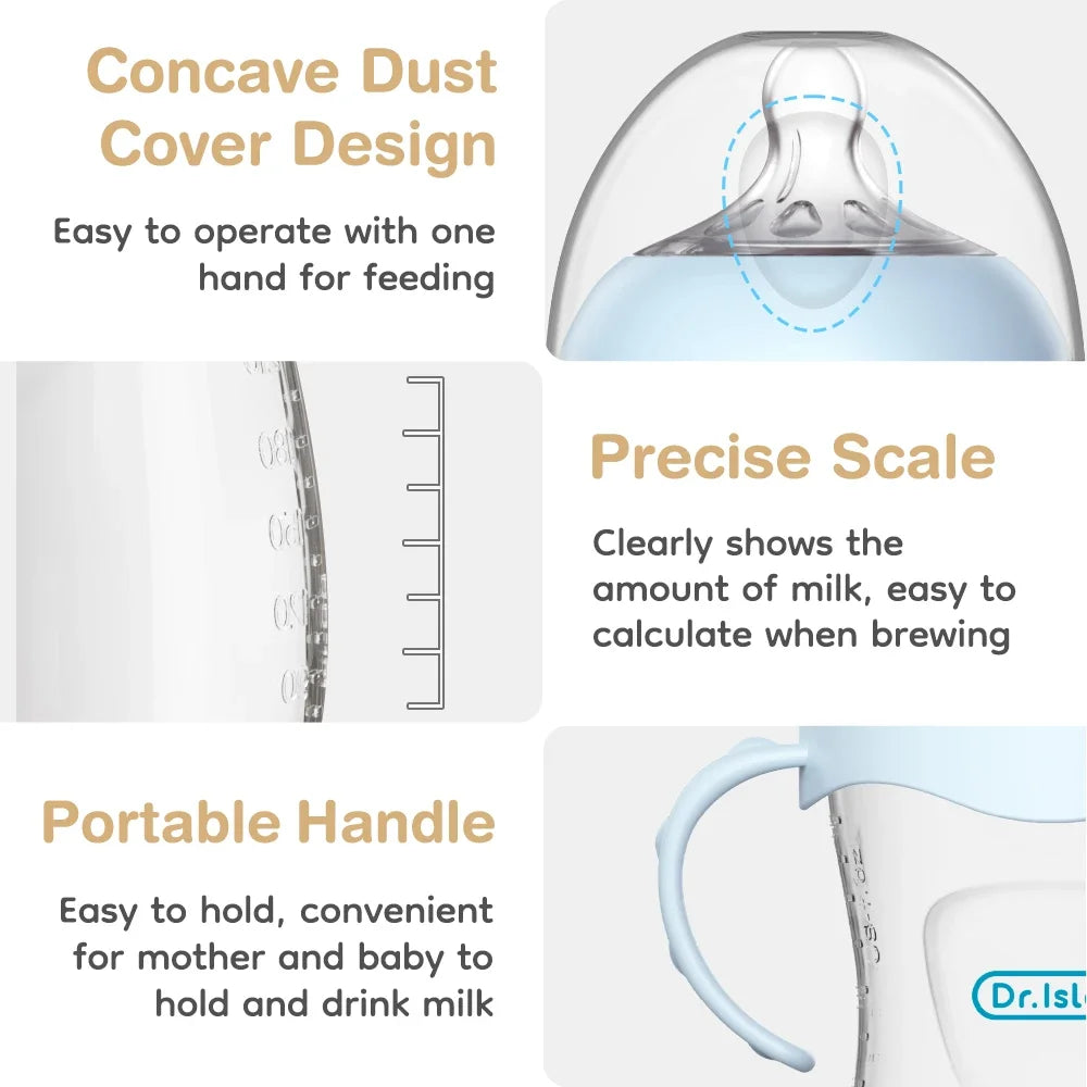 Baby PP Bottle Newborn Baby Bottle with Handle Milk BottleFeeding Baby Bottles Newborn Feeding Supplies BPA-Free