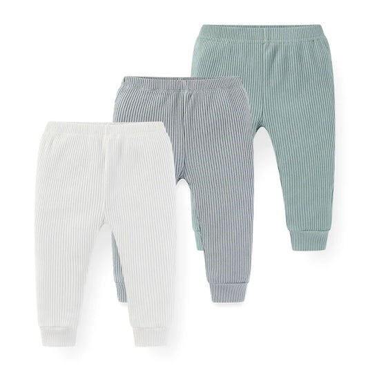 Solid Color 3PCS Cotton Baby Boy Pants 0-24M Newborn Baby Girl Trousers Soft Baby Underwear