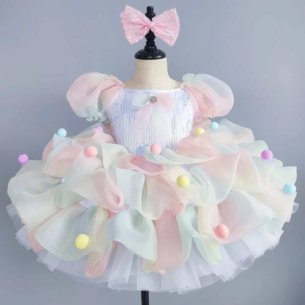 Stage Costumes Performance Party Princess Summer Leotards for Girls Ballet Dress Tutu Children Clothing Dance Wear Kids Clothes