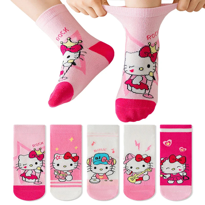 Baby Socks Spiderman Cartoon Anime Hero 5Pairs Cotton Boys Tube Socks Children Autumn Winter Kids Socks