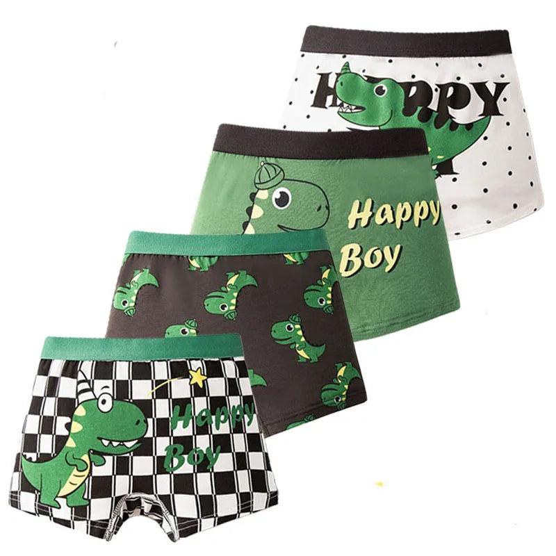 Children Panties Cotton Underwear For Boys 3-14 Years Breathable Kids Underpants Cars Patterns Cartoon Boy Boxer Brief