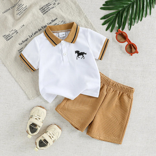 Baby Boy Clothes Set T-shirt+Shorts  Summer Clothing  Cute Cartoon Baby Boy Outfit Set Infant Toddler Tee Shirt Pants for 1-3Y