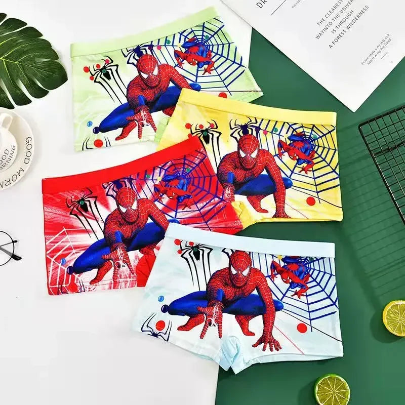 Disney Spiderman 4pcs Children's Panties Cartoon Cotton Avenger Boys Boxers Frozen Girls Underwear Child Underpants