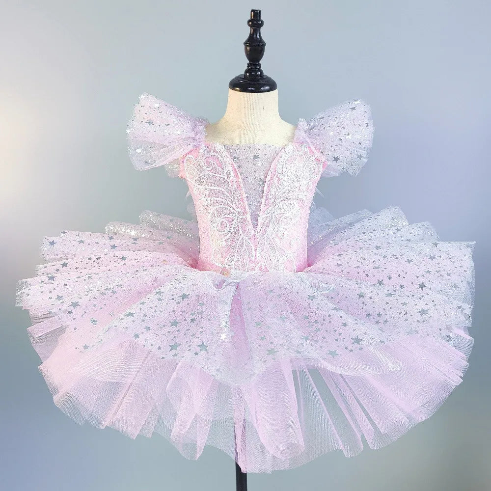 Stage Costumes Performance Party Princess Summer Leotards for Girls Ballet Dress Tutu Children Clothing Dance Wear Kids Clothes