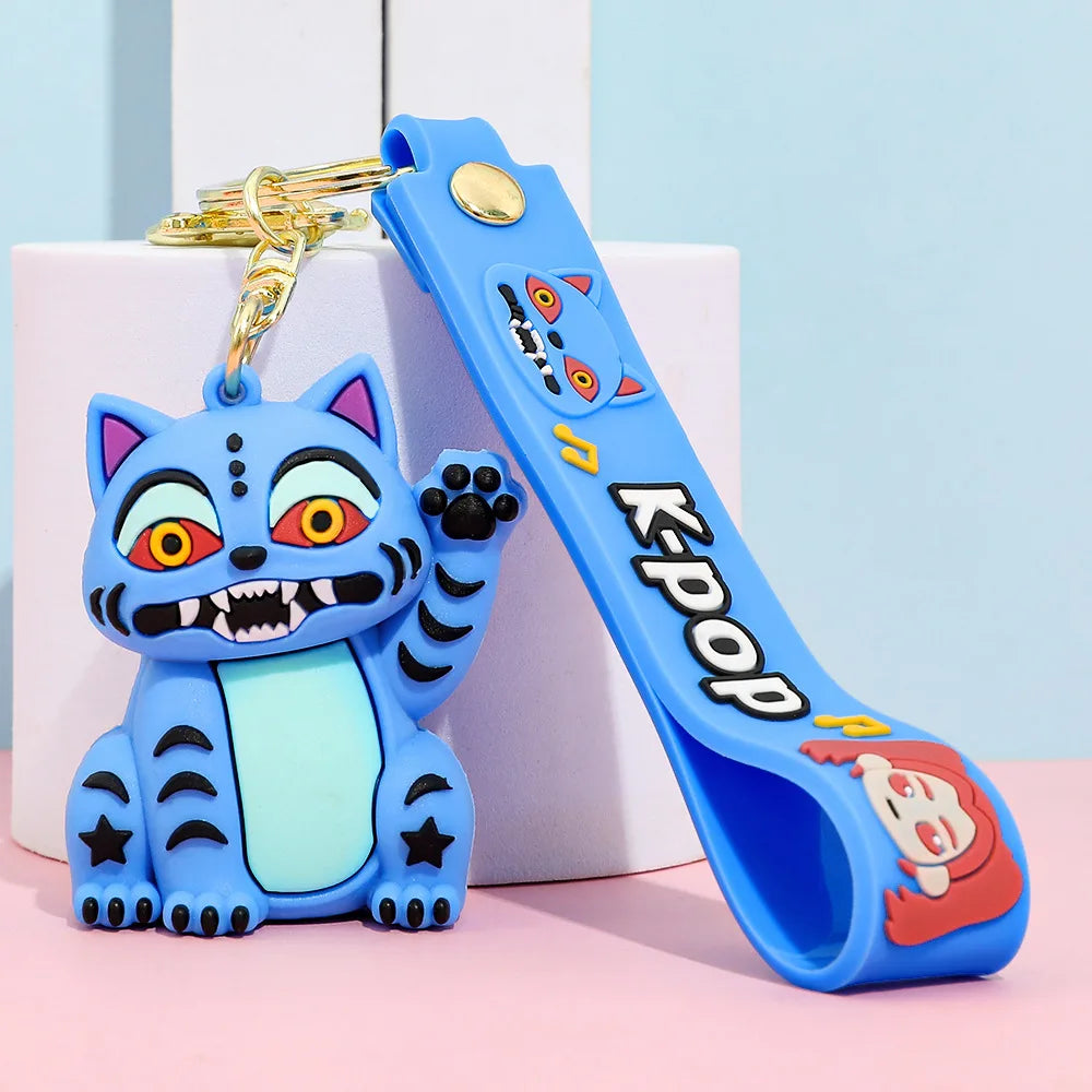 New K-POP Demon Hunting 6th Generation Girl Group Keychain Pendant Cartoon Anime High-Value Bag Accessories Holiday Gifts