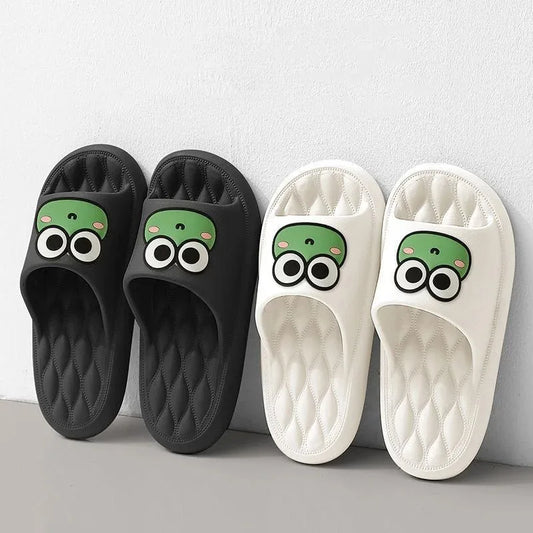 Four Season Bathroom Anti Slip Slippers Women's EVA Slide Slippers - Frog Soft Comfortable Non-Slip Indoor/Outdoor House Shoes