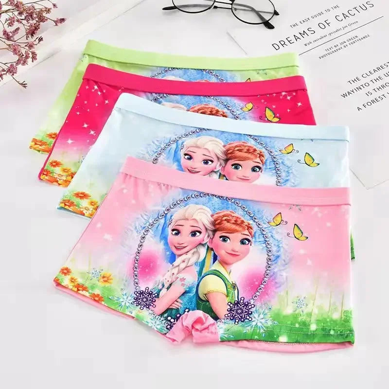 Disney Spiderman 4pcs Children's Panties Cartoon Cotton Avenger Boys Boxers Frozen Girls Underwear Child Underpants