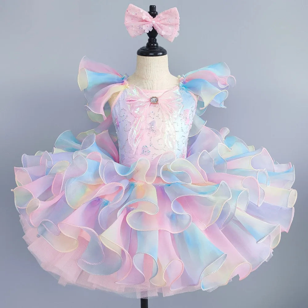 Stage Costumes Performance Party Princess Summer Leotards for Girls Ballet Dress Tutu Children Clothing Dance Wear Kids Clothes