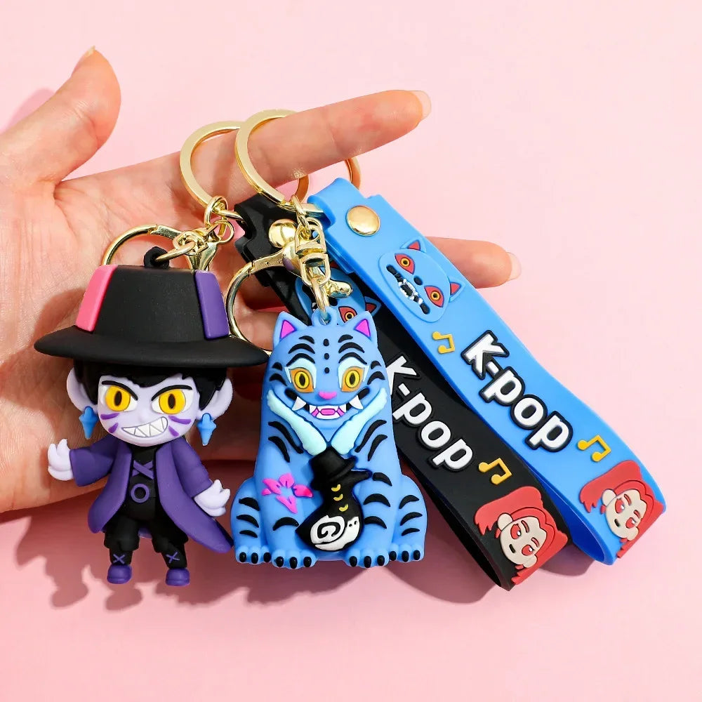 New K-POP Demon Hunting 6th Generation Girl Group Keychain Pendant Cartoon Anime High-Value Bag Accessories Holiday Gifts
