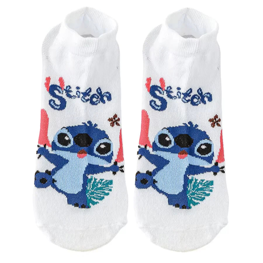 Disney 10Pairs socks Cartoon Anime Socks Fashion Novelty short boat Socks