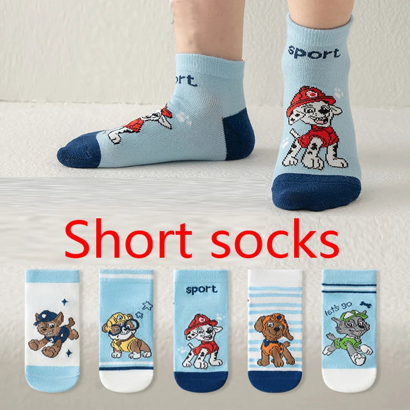 Paw Patrol Kids Socks Cotton Boys Cute Cartoon Socks for Children Baby Casual Socks Spring and Summer Boys Socks