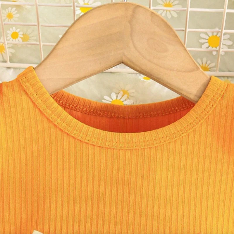 Baby Girl Dress) Summer New Yellow Little Fly Sleeves Cute Bee Children'S Sleeveless Clothes+Bow Headband