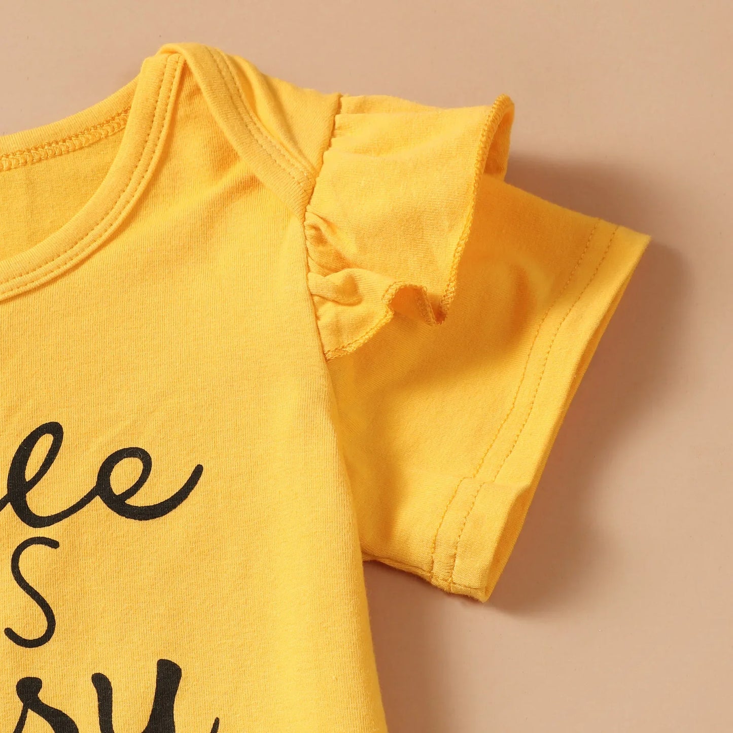 Fashion Clothes Set Toddler Girl Short Sleeve Top+Sunflower Flare Pants Summer Clothing Outfits for Kids Girl 1-5Years
