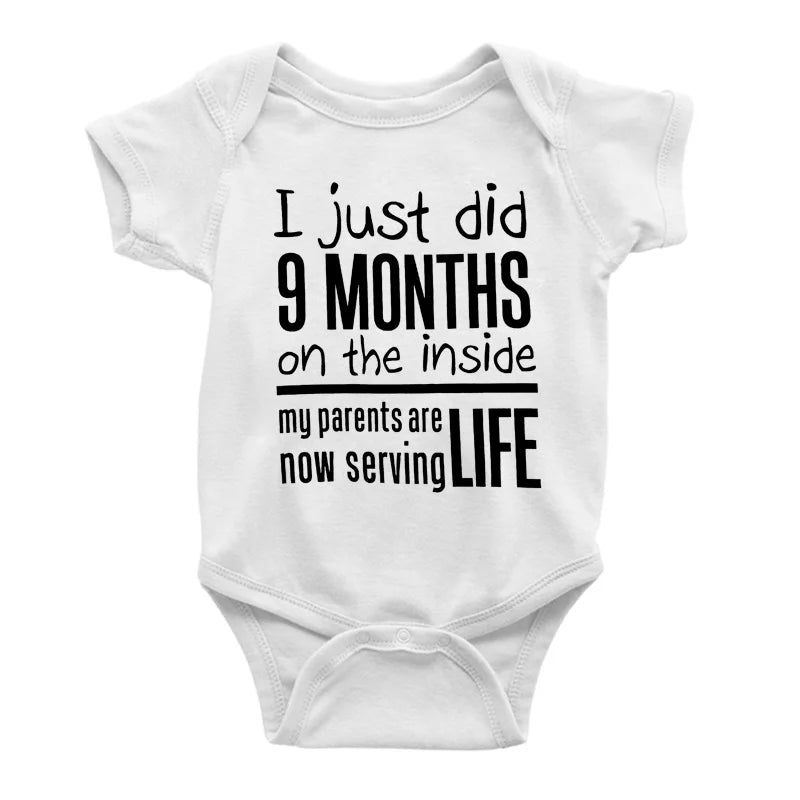 Funny Letter Print Newborn Bodysuit Casual Short Sleeve Jumpsuit Infant Baby Boys Girls Outfit Baby Onesie