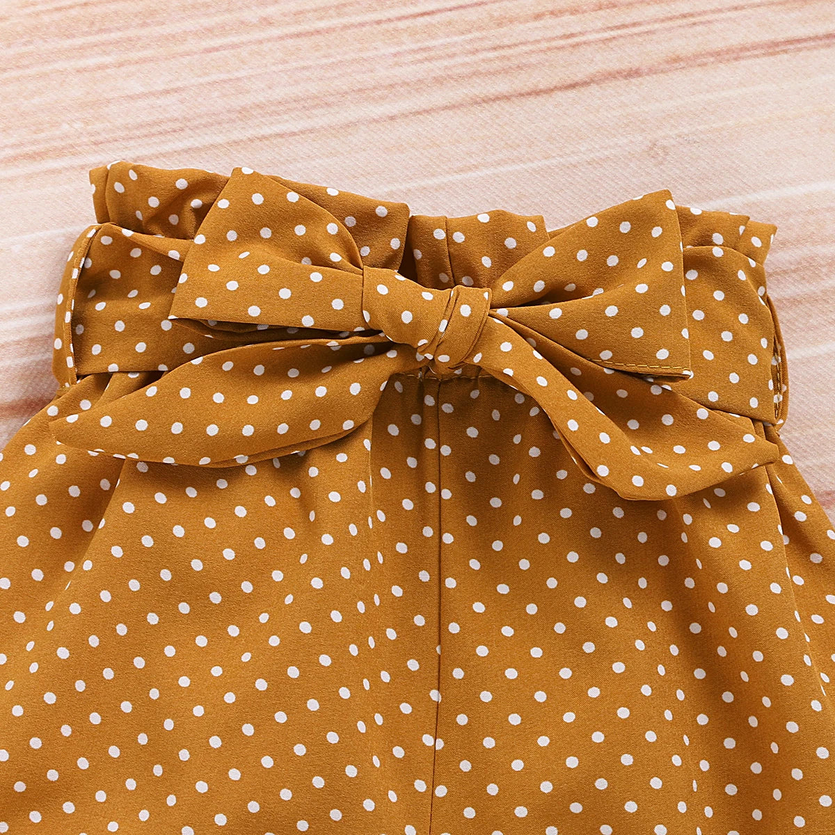 Month Newborn Baby Girls Clothes Romper Dot Pant with Elastic Waistband Infant Headband with Bowknot 3Pcs Casual Set