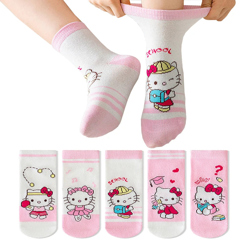 Baby Socks Spiderman Cartoon Anime Hero 5Pairs Cotton Boys Tube Socks Children Autumn Winter Kids Socks