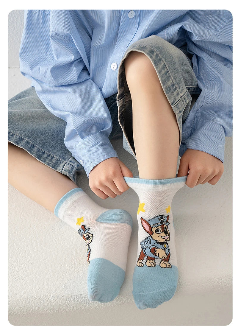 Paw Patrol Kids Socks Cotton Boys Cute Cartoon Socks for Children Baby Casual Socks Spring and Summer Boys Socks