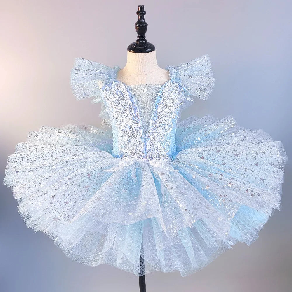Stage Costumes Performance Party Princess Summer Leotards for Girls Ballet Dress Tutu Children Clothing Dance Wear Kids Clothes