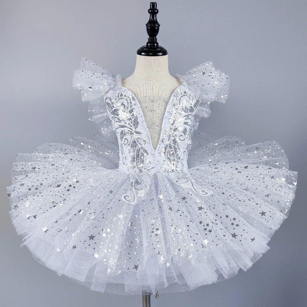 Stage Costumes Performance Party Princess Summer Leotards for Girls Ballet Dress Tutu Children Clothing Dance Wear Kids Clothes