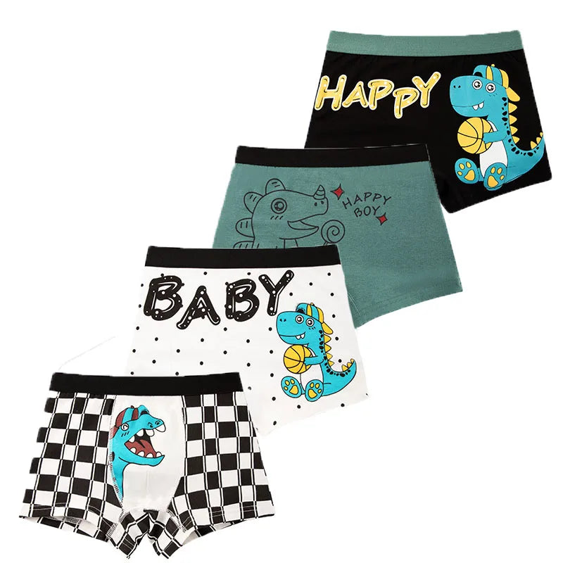 Children Panties Cotton Underwear For Boys 3-14 Years Breathable Kids Underpants Cars Patterns Cartoon Boy Boxer Brief