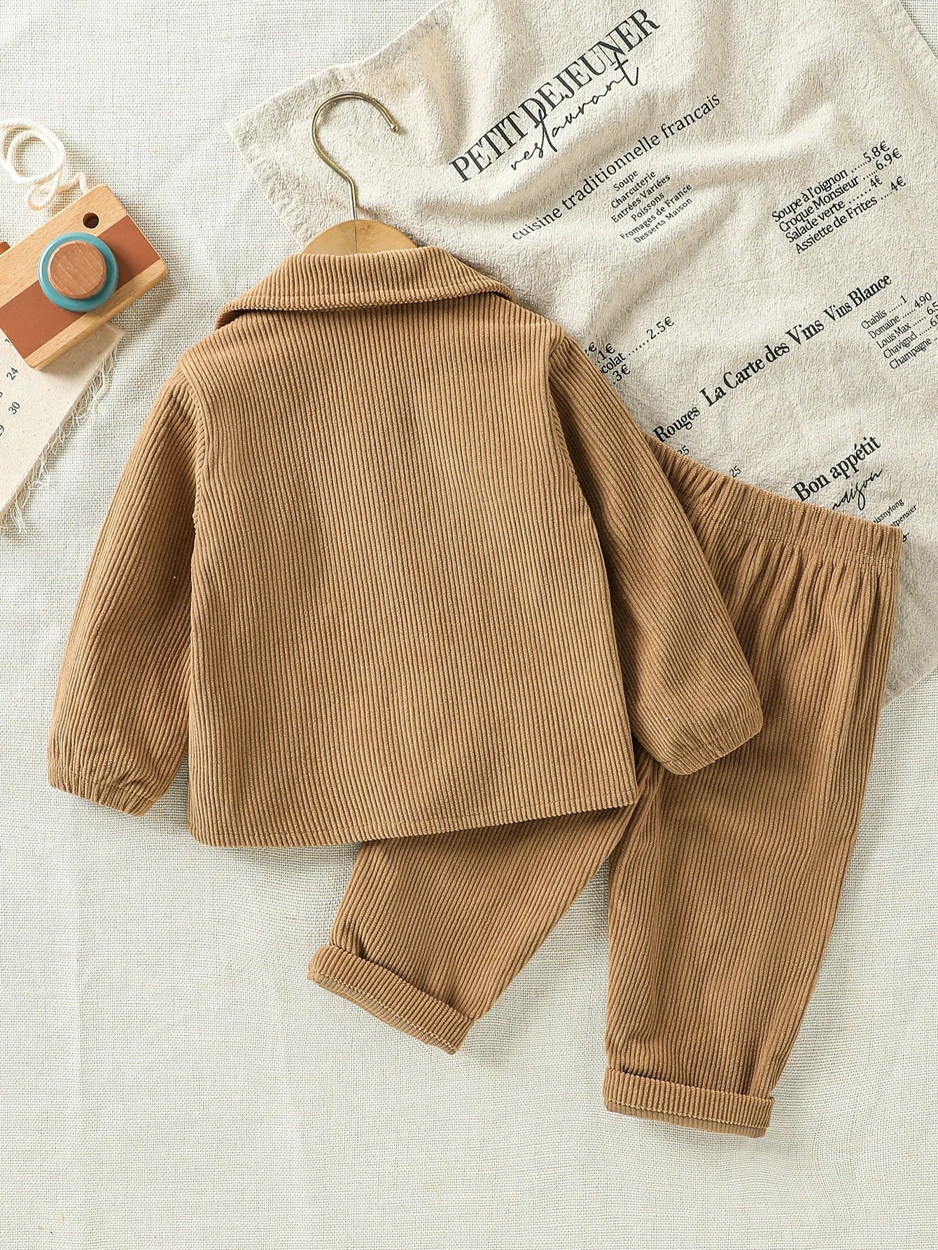 Baby Clothing Solid Set Autumn Winter New Baby Boy's Long Sleeve Suit Shirt Coat+Pant Cool 3-24M Two-piece ClothesSet