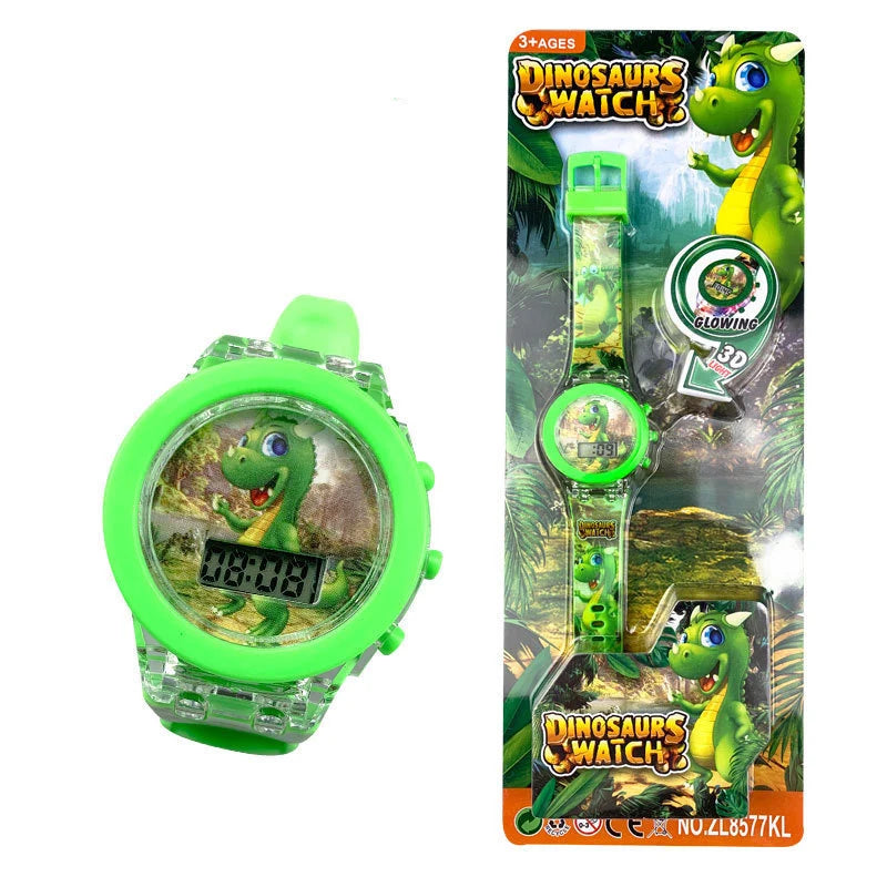 Flash Light Frozen Mickey Kids Watches For Girls Cartoon Spiderman Children Watch Boys School Student Digitel Clock Gifts