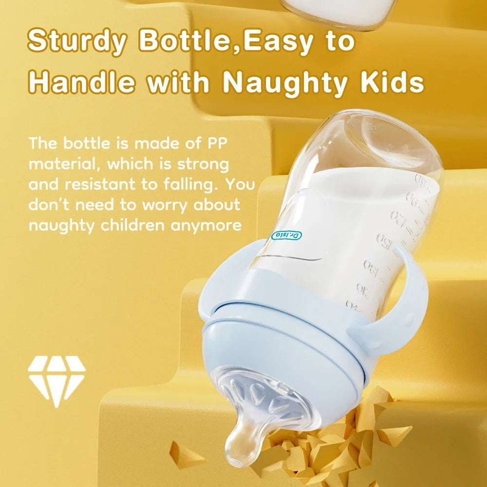 Baby PP Bottle Newborn Baby Bottle with Handle Milk BottleFeeding Baby Bottles Newborn Feeding Supplies BPA-Free