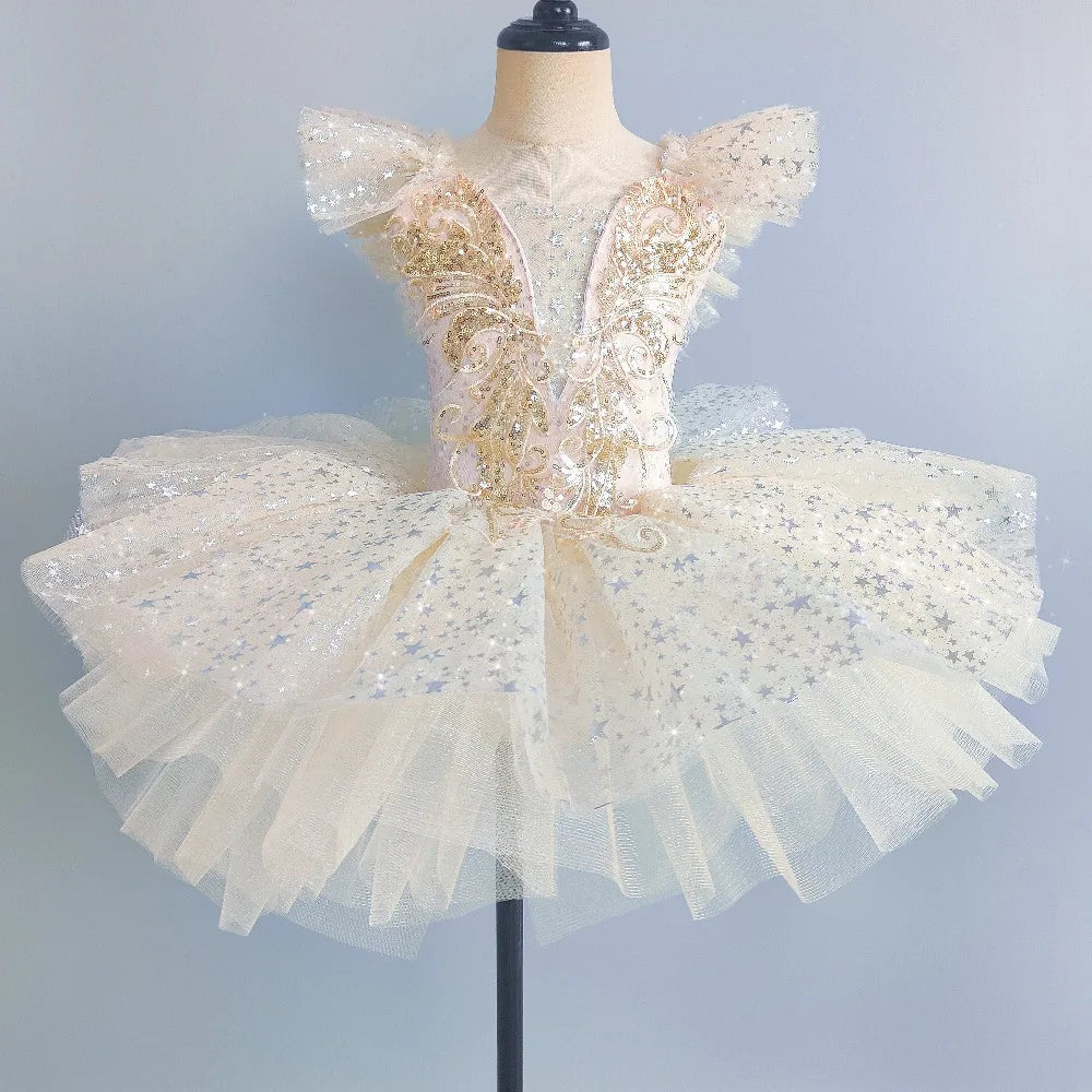 Stage Costumes Performance Party Princess Summer Leotards for Girls Ballet Dress Tutu Children Clothing Dance Wear Kids Clothes