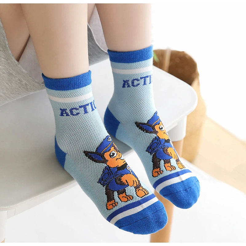 Paw Patrol Kids Socks Cotton Boys Cute Cartoon Socks for Children Baby Casual Socks Spring and Summer Boys Socks