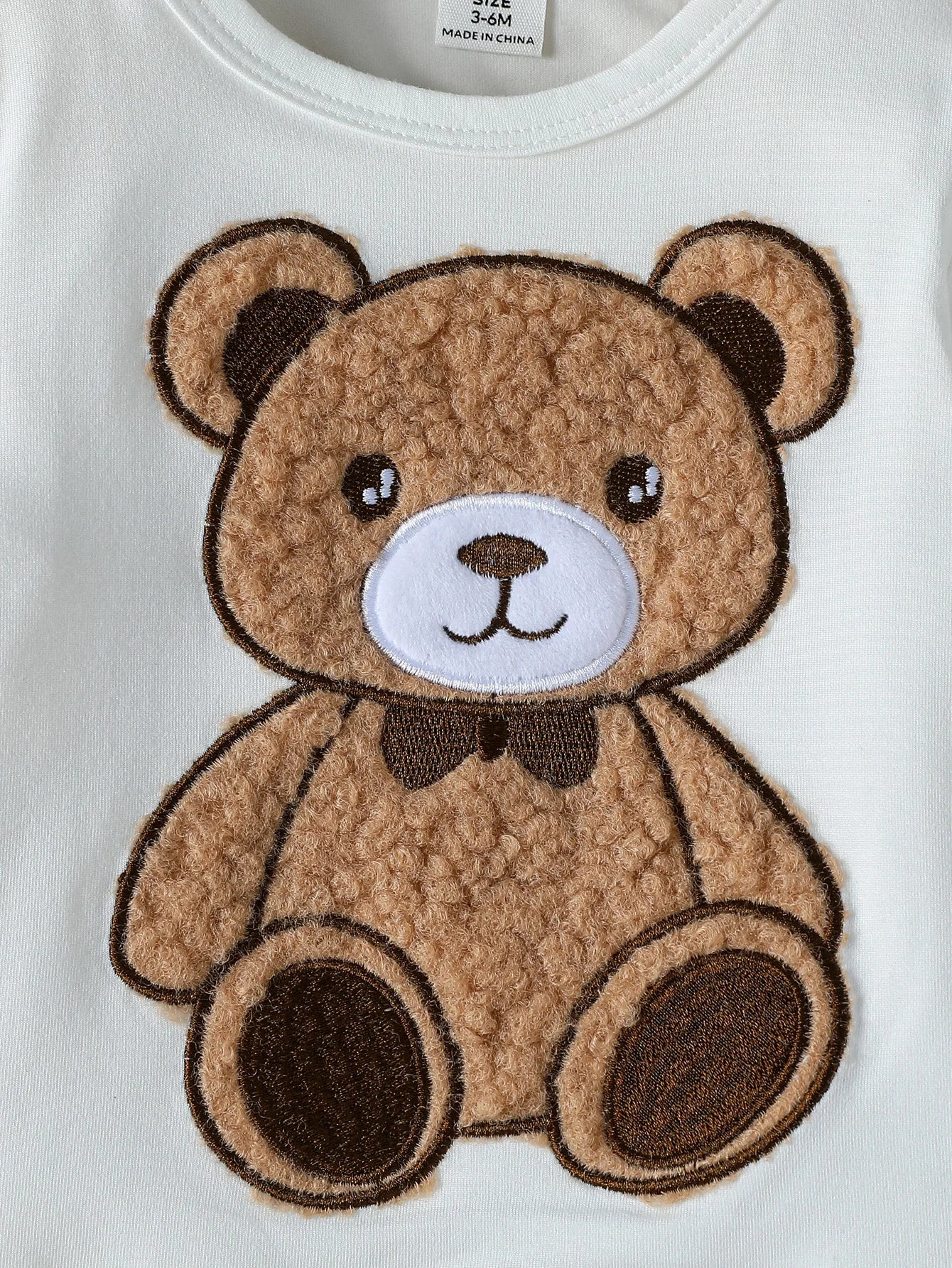 Fashion Baby Boys 2Pcs Autumn Long Sleeve Cartton Bear Top+ Solid overalls Baby Jumpsuit For 1-3Y Sets  Casual Clothes