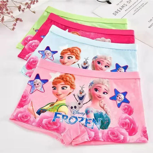Disney Spiderman 4pcs Children's Panties Cartoon Cotton Avenger Boys Boxers Frozen Girls Underwear Child Underpants
