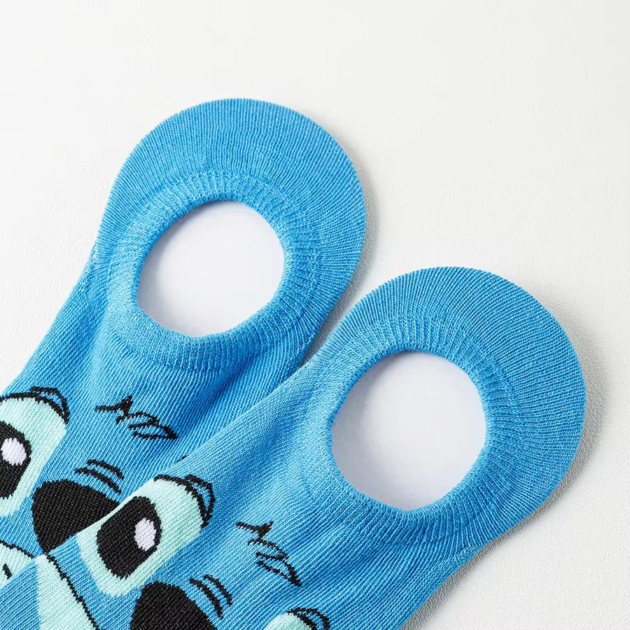 Disney Unisex Cartoon Anime 10Pairs Socks Funny Casual Short Boat Socks