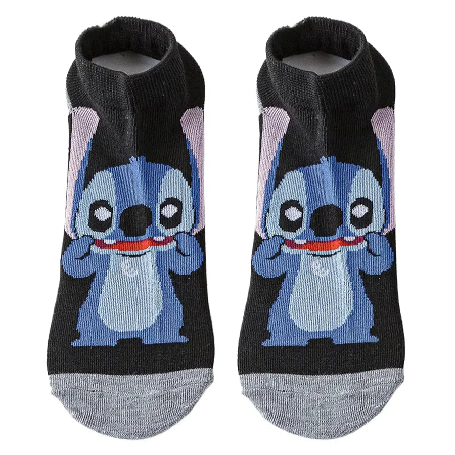 Disney 10Pairs socks Cartoon Anime Socks Fashion Novelty short boat Socks
