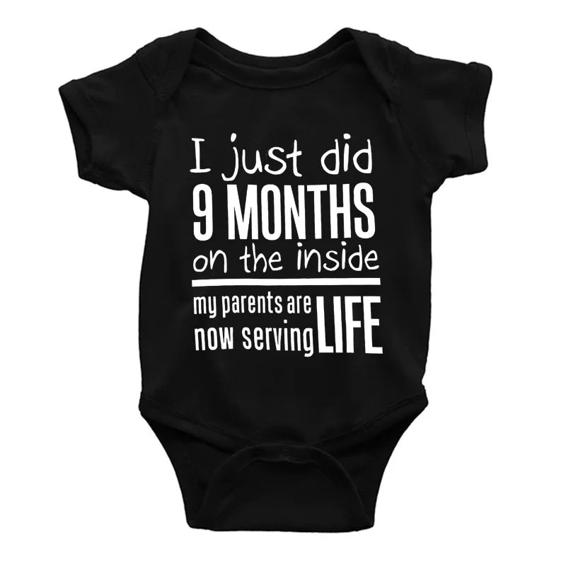 Funny Letter Print Newborn Bodysuit Casual Short Sleeve Jumpsuit Infant Baby Boys Girls Outfit Baby Onesie