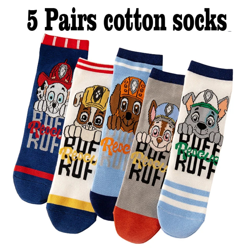 Paw Patrol Kids Socks Cotton Boys Cute Cartoon Socks for Children Baby Casual Socks Spring and Summer Boys Socks