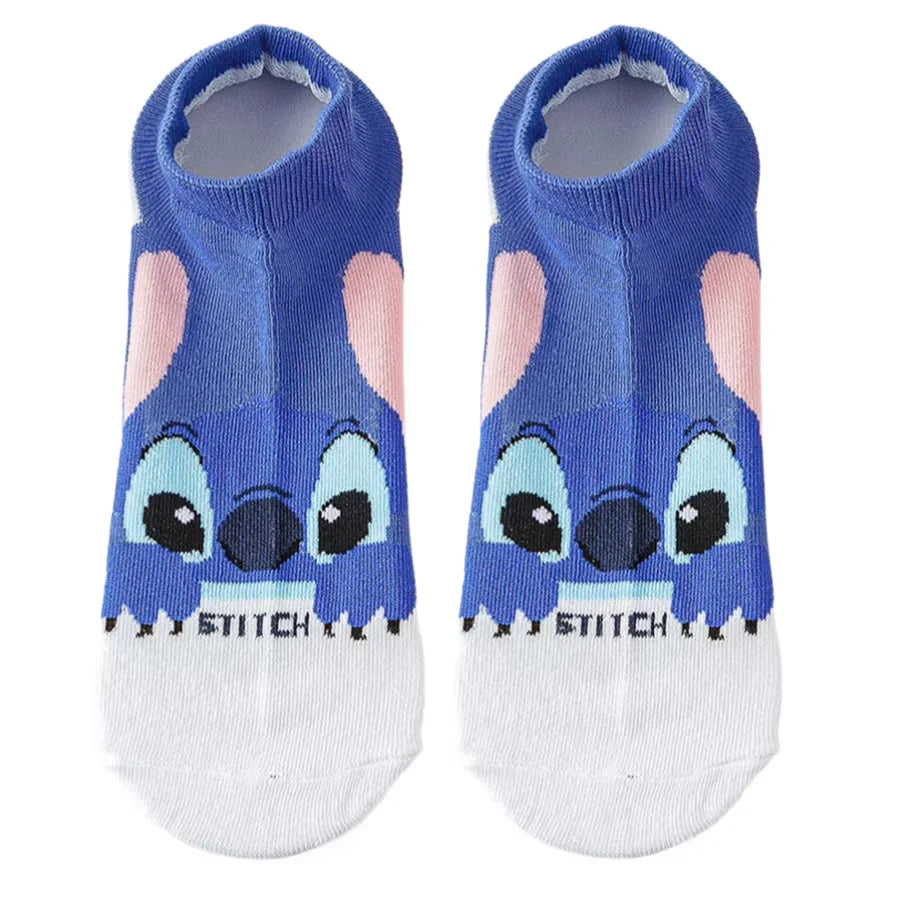 Disney 10Pairs socks Cartoon Anime Socks Fashion Novelty short boat Socks