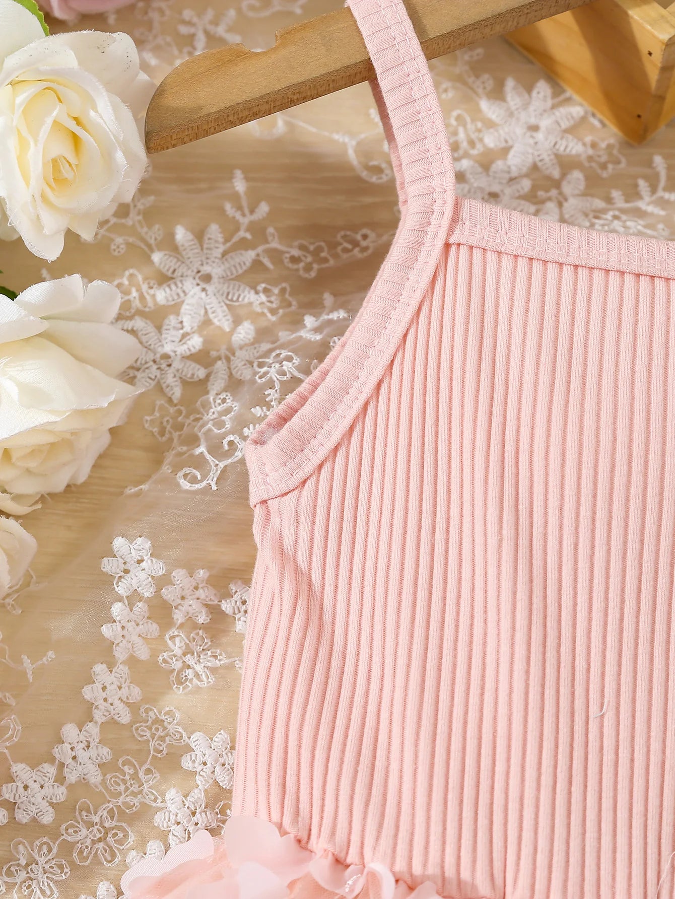Summer Toddler  Kids  Girl's Clothes  Baby's Butterfly Decor Mesh Splicing Cami Dress Elegant Sleeveless Princess Dress